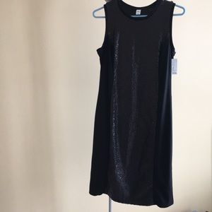 Sequin front panel dress